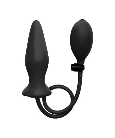 OUCH! INFLATABLE. SILICONE PLU Plug anal insuflável de silicone ai! preto