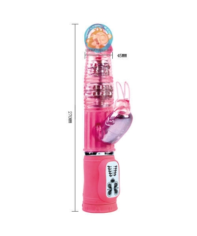 BUNNY RAMPANTE  TWIRL Vibrador / rotador rampante em rosa. prazer intenso.