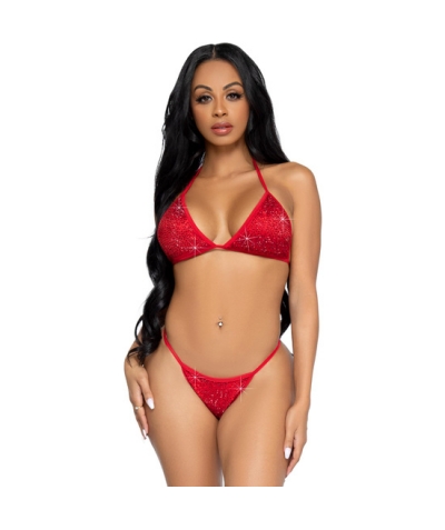 PHOENIX BIKINI ROJO Biquíni vermelho com glitter