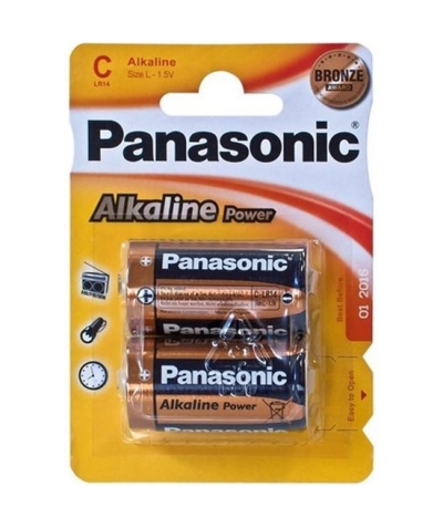 PILA ALKALINA PANASONIC X2 Bateria alcalina bronze c lr14 blister*2