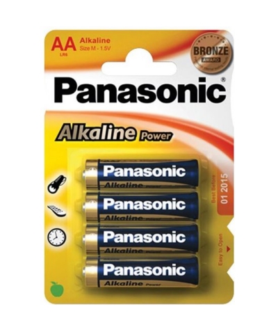 PILAS ALKALINAS PANASONIC X4 Blister bronze alcalina aa lr6*4