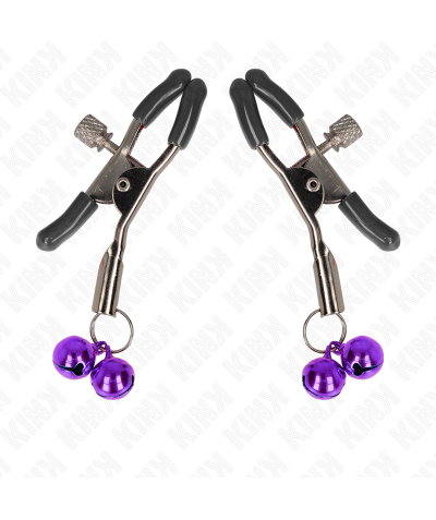 KINK DOUBLE BELL Pinças elegantes e ajustáveis para estimulação bdsm