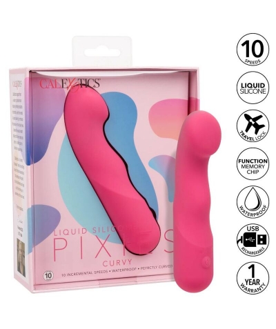 PIXIES VIBRATING Massajador curvy silicone líquido pixies: vibrador ergonômico