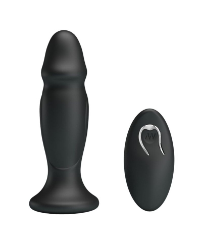 PLUG ANAL CON VIBRACION Tampa anal vibratória de silicone com 12 modos.