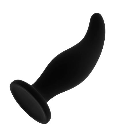 PLUG ANAL SILICONA CURVADO PUN Plug anal de silicone hipoalergênico, perfeito para explorar!