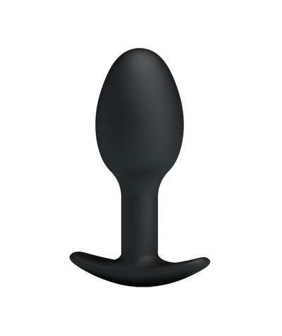 PLUG ANAL SILICONA NEGRO CON B Estimulador anal com bola pesada para prazer