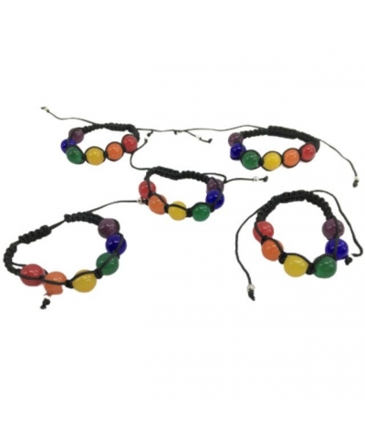 PULSERA BOLAS GRANDES BANDERA Pulseira lgbt colorida com bolas grandes