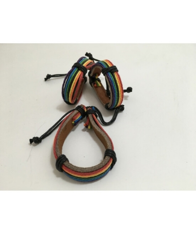 PULSERA PRIDE LEATHER BRACELET Pulseira de couro celebrando diversidade e orgulho lgbt+