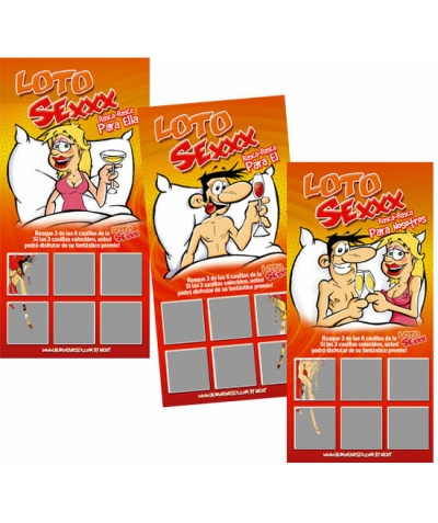 RASCA RASCA SEX Pack 12 loto sex scratch-scratch (reto)