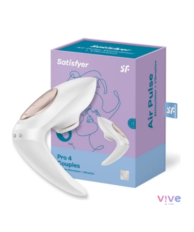 SATISFYER PRO 4 COUPLES 2x1 vibrador e ventosa para uso em casal