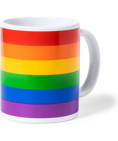 BANDERA LGTBI+ TAZA Vibrador de silicone arco-íris para estimulação sexual.