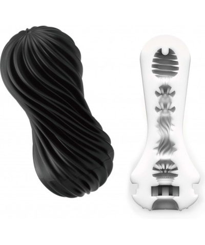 TENGA FLEX ROCKY Mastubador masculino flex preto.