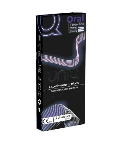 UNIQ ORAL UNIQ - CLASSIC SEM LÁTEX PRESERVATIVOS 3 UNIDADES