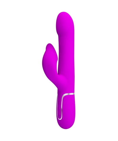 VIBRADOR RABBIT PERLAS VIOLETA Vibrador estimulador duplo com múltiplas funções.