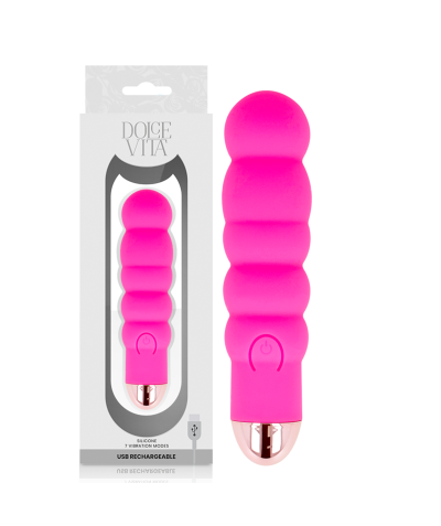 SIX Vibrador recarregável de silicone 7 modos de estimulação