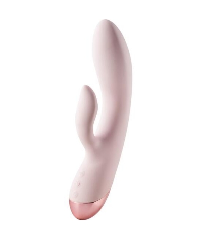 VIVRE DUO Vibrador duplo de silicone com estimulador clitoriano