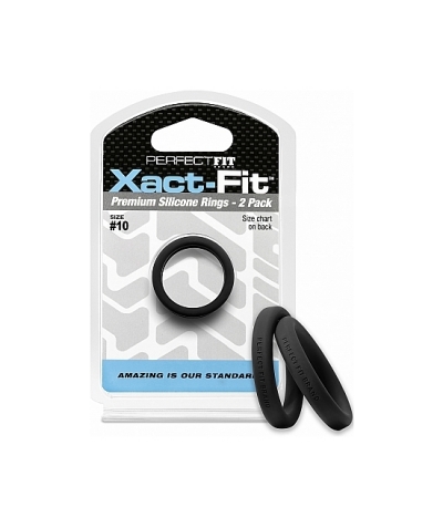 ANILLOS CON DIFERENTES MEDIDAS Pack xact-fit de 2 anéis de silicone 11cm - preto