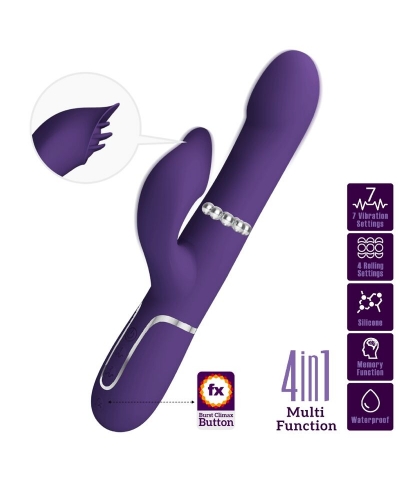 ZALIN VIBRADOR RABBIT PERLAS 4 Vibrador feminino com múltiplas funções de vibração