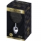 PLUG DE PRAZER ANAL METAL LISO FLUFFY PRETO TAMANHO S nº1