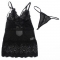 BABYDOLL COM ALAS DE RENDA AJUSTVEIS PRETO L/XL nº5