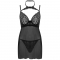 CONJUNTO BINELLA BABYDOLL + TANGA PRETO nº2