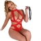 SEXY HALTER BODY COM ARNÊS VERMELHO L/XL nº3