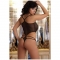 Body sexy em micro tule com fino bordado na parte superior p