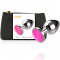 CHIC DESIRE -  ANAL PLUG METAL COR ROSA TAMANHO L 4 X 9CM