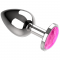 CHIC DESIRE -  ANAL PLUG METAL COR ROSA TAMANHO L 4 X 9CM nº