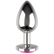 CHIC DESIRE -  ANAL PLUG METAL COR ROSA TAMANHO L 4 X 9CM nº