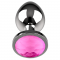 CHIC DESIRE -  ANAL PLUG METAL COR ROSA TAMANHO L 4 X 9CM nº