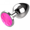 CHIC DESIRE -  ANAL PLUG METAL COR ROSA TAMANHO L 4 X 9CM nº