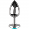 CHIC DESIRE -  ANAL PLUG METAL AZUL COR TAMANHO M 3,5 X 8 CM