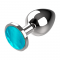 CHIC DESIRE -  ANAL PLUG METAL AZUL COR TAMANHO M 3,5 X 8 CM