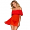 DRESSES -  SHORT DRESS + THONG RED S / M nº1