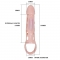 FUNDA EXTENSORA PENE CON VIBRACION Y STRAP NATURAL 13.5 CM n