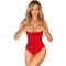 INGRIDIA CROTCHLESS TEDDY VERMELHO M/L