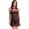 KROLINA LC 90734 CHEMISE + TANGA PRETA S/M