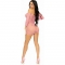 Leg avenue - minivestido mesh e renda - vermelho