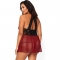 Perna avenida set babydoll bordeaux picardies com tanga