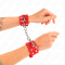 PULSEIRAS COM LINHA DUPLA DE PREGOS AJUSTÁVEIS VERMELHO nº2