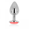 PLUG ANAL COM CRISTAL VERMELHO 8 CM