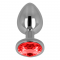 PLUG ANAL COM CRISTAL VERMELHO 8 CM nº1