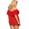 QUEEN PLUS - SHORT DRESS + THONG RED nº2