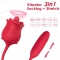 ESTIMULADOR E VIBRADOR ROSA COLA VERMELHO