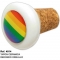 TAPON CERAMICA CORCHO REDONDO CON BANDERA LGBT