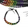 Pulseira de fio ajustável com bandeira lgbt