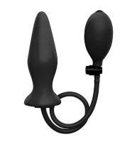 Plugue inflável de silicone preto Ouch