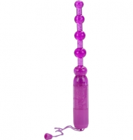 Contas de prazer anal vibrador roxo