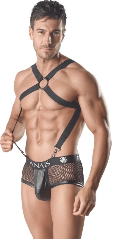 ANAIS MEN  LACE Arnés masculino preto elegante e funcional.